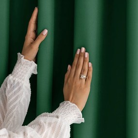 Ciemnozielona zasłona częściowo zaciemniająca (dimout) 140x250 cm Carli – Restilo