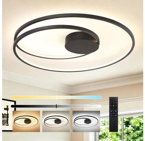 Brilagi - ściemnialna oprawa sufitowa LED TWISTER/105W/230V śr. 100 cm czarna + pilot