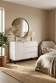 Kaszmirowa komoda ubraniowa z szafką i 3 szufladami D5-E92