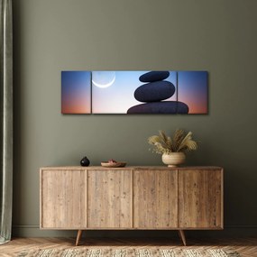 Obraz ułożonych kamieni jeden na drugim (170x50 cm)