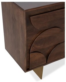 Brązowa komoda z litego drewna mango 165x76x40 cm Trisha – MOME