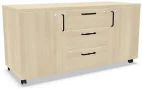 Komoda biurowa EASY SPACE MOB 120 akacjowa mobilna NOWY STYL