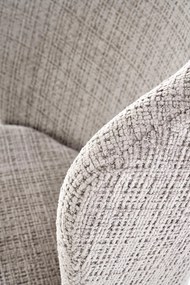 Krzesło tapicerowane tkanina szary popiel K590