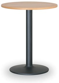 Stolik konferencyjny FILIP II, średnica 80 cm, czarna podstawa, buk