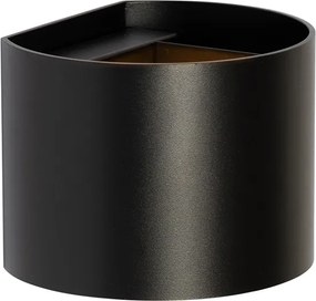 Nowoczesna lampa ścienna czarna okrągła - Edwin