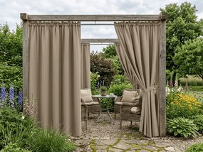 Zasłona ogrodowa GARDIO wodoodporna 150x220 cm, jasnobrązowa