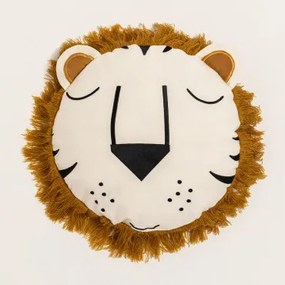 Poduszka Okrągła Ø30cm Z Bawełny Suky Kids Kremowa - Sklum