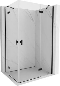Mexen Mist-H Duo kabina prysznicowa uchylna prawa 75 x 90 cm, transparent, czarna - 8A5-075L-090P-70-00