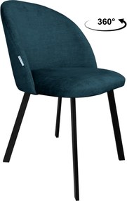 Krzesło Colin tkanina Vogue noga metalowa : Kolor nogi - Czarna profil, Kolor tkaniny - VOGUE - VOGUE 13, Typ siedziska - Siedzisko obrotowe 360°