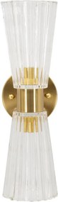 Szklany kinkiet w kolorze złota Prague – Mauro Ferretti