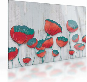 Obraz na szkle - Maki - nafta (70x50 cm)