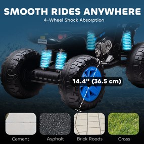 AIYAPLAY Elektryczny Quad dla Dzieci, 24V Pojazd z 4 Kołami, Reflektory, Port USB, Funkcja MP3, 6,5 km/h, 3-8 lat