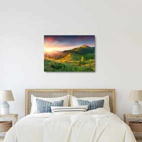 Obraz na szkle - Letni krajobraz (70x50 cm)
