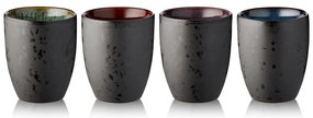 Czarne kubki zestaw 4 szt. do latte ceramiczne 270 ml Gastro Black/Mix – Bitz