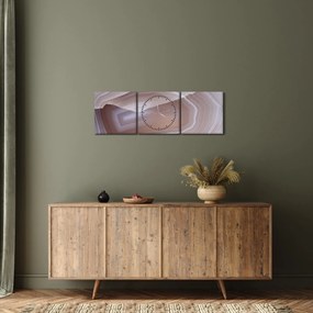 Obraz - Marmurowy agat (z zegarem) (90x30 cm)