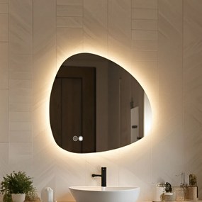 Lustro nieregularne z podświetleniem  94x94\74x74\64x64\84x84 cm, Dual color, włącznik dotykowy, mata grzewcza