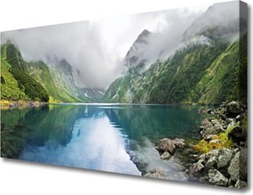 Obraz canvas Odbicie Gór w Jeziorze