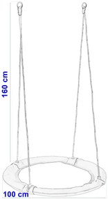Dziecięca huśtawka ogrodowa bocianie gniazdo 60 cm - Tevis