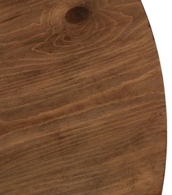 Zestaw Stół Okrągły LINO 100 cm Dąb Rustykalny/Czarny i 4 Krzesła DALVIN Czarne Ekoskóra Nowoczesne Loft