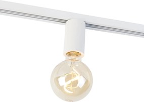 Oprawa E27 z zawieszeniem szynowym do szyny jednofazowej biała - Jeana