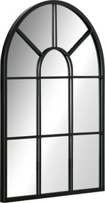 HOMCOM Lustro ścienne czarne do przedpokoju z metalową ramą 70x50 cm design okno | Aosom PL