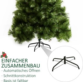 HOMCOM Sztuczna choinka 2,1 m drzewko świąteczne, 505 gałązek PET, zielona | Aosom PL
