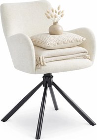 Kremowe krzesło obrotowe  F3-P76