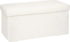 Pufa ze schowkiem Ezzio, materiał z efektem boucle, 78 x 38 x 38 cm