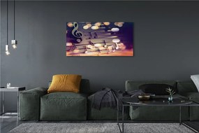 Duży obraz na płótnie Elegancja Muzycznego Zapisu
