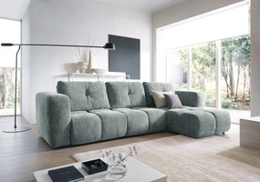 Masseno Narożnik ARTE z funkcją spania i pojemnikiem na pościel Narozniki L, Rozkładana sofa - Szary, BELLO 35