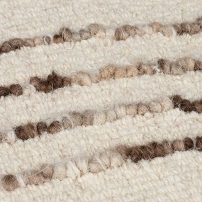 Brązowo-kremowy wełniany dywan 200x290 cm Abstract Swirl – Flair Rugs