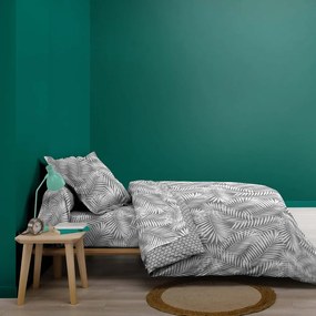 Szara bawełniana pościel jednoosobowa 140x200 cm Botania – douceur d'intérieur