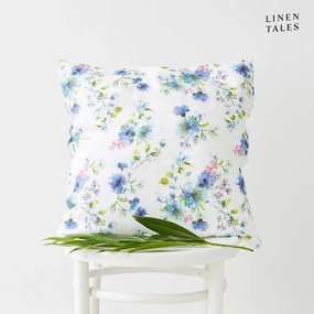 Lniana poszewka na poduszkę 45x45 cm White Flowers – Linen Tales