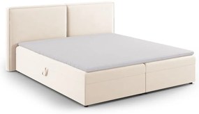 Kremowe łóżko boxspring ze schowkiem 160x200 cm Arendal – Cosmopolitan Design