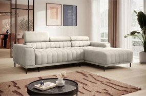 Narożnik CALDO S/MINI Prawostronny z funkcją spania wolnostojąca w tkaninie RUN AGAIN 01 WERSAL