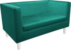 Sofa Monaco : Kolor nogi - Biała, Kolor tkaniny - VELVET - MG20, Typ tkaniny - Velvet, Wysokość nogi - 15 cm