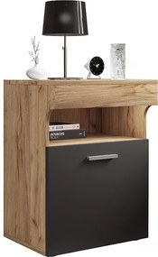 Drewniany stolik nocny szuflada Slepal M