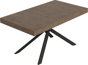 Stół rozkładany Niket orzechowy 160/244x80 cm z nogami w kolorze antracytowym