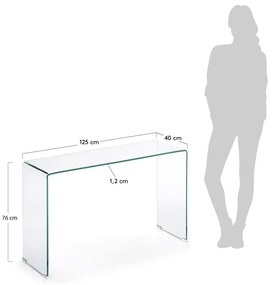 Szklana konsola 40x125 cm Burano – Kave Home
