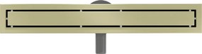Mexen Flat 360° M13 odpływ liniowy obrotowy 2w1 60 cm, złoty szczotkowany - 1A10060-40