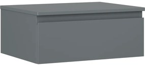 Mexen Orio szafka łazienkowa podumywalkowa 60 cm z blatem, 1 szuflada, grafit mat - 91A10-06023-1-BFC66