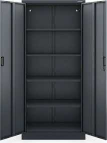 Szafa biurowa na dokumenty Jan Compact 80x40x175 cm, kolor antracytowy
