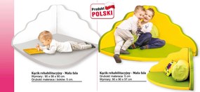 Piankowy kącik rehabilitacyjny Mała Fala, kolor żółto-zielony