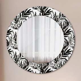 Lustro z nadrukiem dekoracyjne okrągłe Monstera