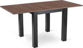 Stół Kwadratowy Rozkładany MAX 80-160 cm Orzech Nicea/Czarny Loft
