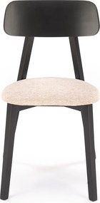 Drewniane krzesło w stylu retro z tapicerowanym siedziskiem Hylo Halmar