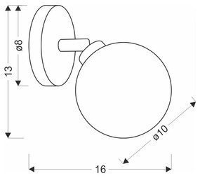 Kinkiet w kolorze brązu ø 10 cm Rodia – Candellux Lighting