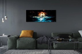 Zdjęcie na płótnie Miecz w Kolorowych Dymach