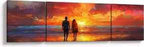 Obraz - Spacer po plaży (170x50 cm)