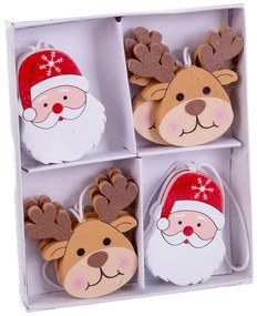 Drewniane ozdoby świąteczne zestaw 8 szt. 5 cm Figures – Casa Selección